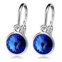 Dětské stříbrné náušnice, Crystals from SWAROVSKI®, barva: Sapphire