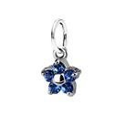 Dětský stříbrný přívěsek kytička, Crystals from SWAROVSKI® Light Sapphire