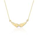 Diamantový náhrdelník andělská křídla, žluté zlato a brilianty