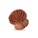 Dřevěný plug do ucha růže
