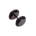 Falešný piercing do ucha černý - průměr 6 mm