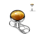Kompletní microdermal piercing TITAN, tygří oko