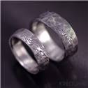 Kované snubní prsteny Damasteel Natura - pár