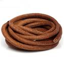 Kožená šňůrka kulatá přírodní hnědá, tl. 6 mm