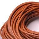Kožená šňůrka kulatá rezavě hnědá, tl. 2 mm
