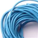 Kožená šňůrka kulatá světle modrá, tl. 2 mm