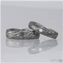 KS1024-C2.0 Snubní prsteny Damasteel Prima voda diamant 2.0mm - pár