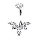 Luxusní piercing do pupíku - TITAN