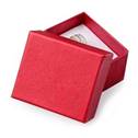 Malá dárková krabička na prsten červená