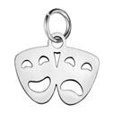 Malý ocelový přívěšek s kroužkem - masky