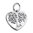 Malý ocelový přívěšek srdce strom života