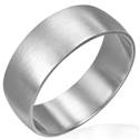 Matný ocelový prsten, šíře 8 mm,
