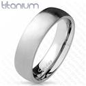 Matný prsten titan, šíře 6 mm