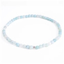 Minerální náramek přírodní Larimar a stříbro AG925
