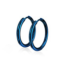 Modré ocelové náušnice - kruhy 17 mm