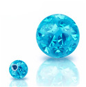 Náhradní kulička s krystaly Swarovski® 5 mm, závit 1,6 mm, barva tmavě tyrkysová