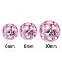 Náhradní kulička s krystaly Swarovski® 5 mm, závit 1,6 mm, VIOLET
