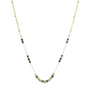 Náhrdelník ocelový s africkým malachitem