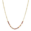 Náhrdelník ocelový s červeným achátem