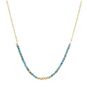 Náhrdelník ocelový s modrým tyrkysem
