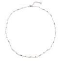 Náhrdelník přírodní perleť, stříbro AG925