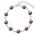 Náramek bižuterie se Swarovski krystaly, Amethyst