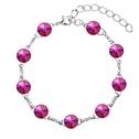 Náramek bižuterie se Swarovski krystaly, Fuchsia