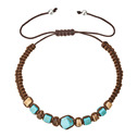 Náramek Shamballa hnědý