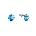 Náušnice bižuterie se Swarovski krystaly, Aqua