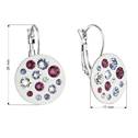 Náušnice bižuterie se Swarovski krystaly fialové kulaté violet