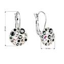 Náušnice bižuterie se Swarovski krystaly, Jet Hematite