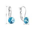 Náušnice bižuterie se Swarovski krystaly modré kulaté 51031.3 aqua