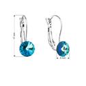 Náušnice bižuterie se Swarovski krystaly modré kulaté 51031.5