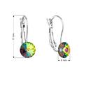 Náušnice bižuterie se Swarovski krystaly zelené kulaté 51031.5
