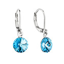 Náušnice bižuterie visací s krystalem Swarovski, Turquoise