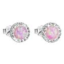 Náušnice s kamínky Crystals from Swarovski® a opály, Rose