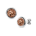 Ocelové náušnice DRUZY Rose Gold