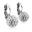 Ocelové náušnice koule 10 mm Crystals from Swarovski® Crystal