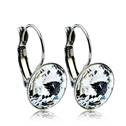 Ocelové náušnice s krystaly Swarovski® 12 mm, CRYSTAL