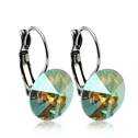 Ocelové náušnice s krystaly Swarovski® 12 mm, IRIDESCENT GREEN