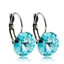 Ocelové náušnice s krystaly Swarovski® 12 mm, LIGHT TURQUOISE