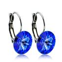 Ocelové náušnice s krystaly Swarovski® 12 mm, SAPPHIRE