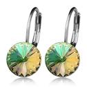 Ocelové náušnice s krystaly Swarovski® LUMINOUS GREEN