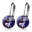 Ocelové náušnice s krystaly Swarovski® TANZANITE