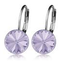 Ocelové náušnice s krystaly Swarovski® VIOLET