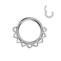 Ocelový kruh - helix / cartilage / septum piercing