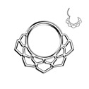 Ocelový kruh - helix / cartilage / septum piercing