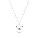 Ocelový náhrdelník anděl se Swarovski krystalem