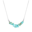 Ocelový náhrdelník s kamenem tyrkys