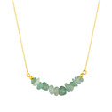 Ocelový náhrdelník s kamenem zelený avanturín